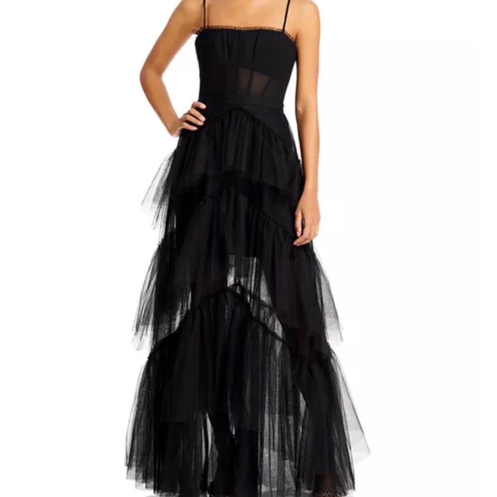 BCBG tulle gown in black